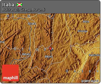 Physical Map of Itaba