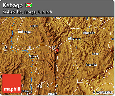 Physical Map of Kabago