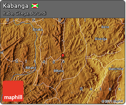 Physical Map of Kabanga