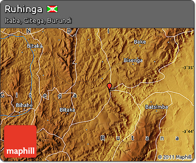 Physical Map of Ruhinga