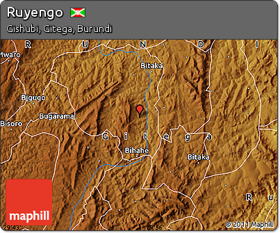 Physical Map of Ruyengo