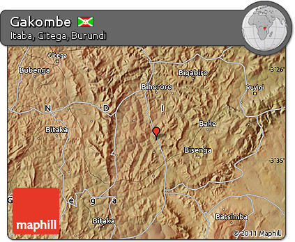 Satellite Map of Gakombe