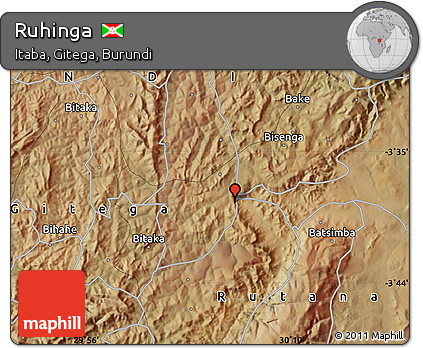 Satellite Map of Ruhinga