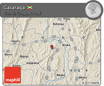 Shaded Relief Map of Gasaraga