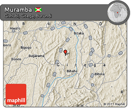 Shaded Relief Map of Muramba