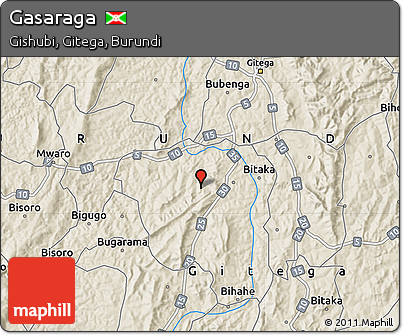 Shaded Relief Map of Gasaraga