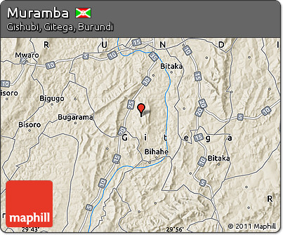 Shaded Relief Map of Muramba