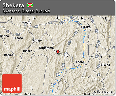 Shaded Relief Map of Shekera