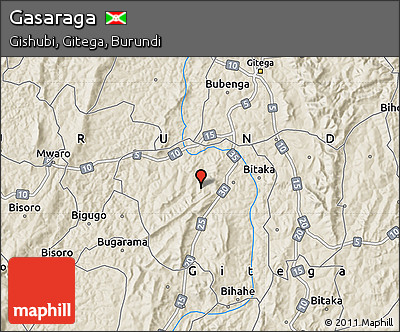 Shaded Relief Map of Gasaraga