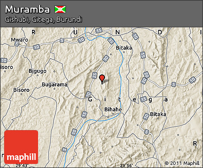 Shaded Relief Map of Muramba