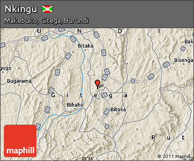 Shaded Relief Map of Nkingu