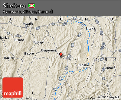 Shaded Relief Map of Shekera