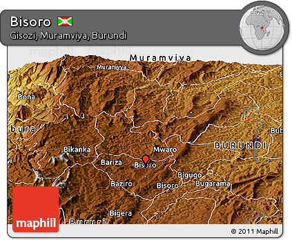 Physical Panoramic Map of Bisoro