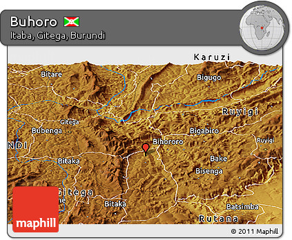 Physical Panoramic Map of Buhoro