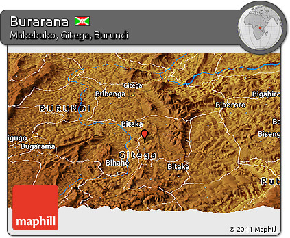 Physical Panoramic Map of Burarana