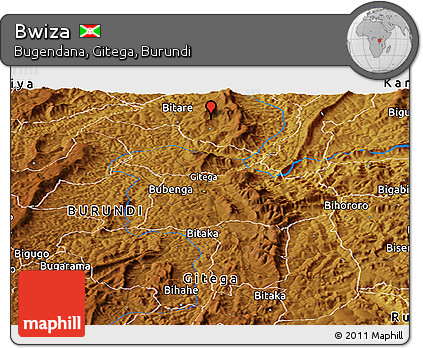 Physical Panoramic Map of Bwiza