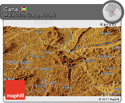 Physical Panoramic Map of Cana