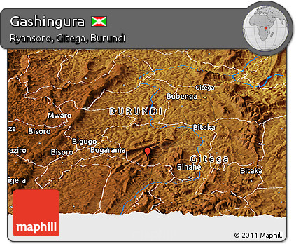 Physical Panoramic Map of Gashingura