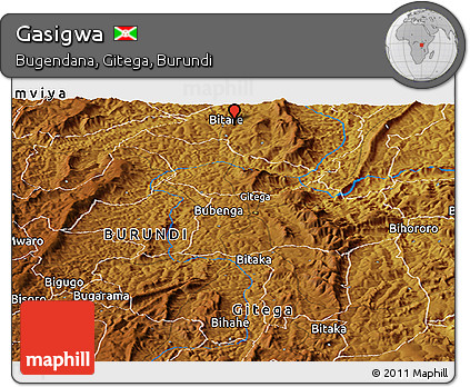 Physical Panoramic Map of Gasigwa