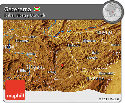 Physical Panoramic Map of Gaterama
