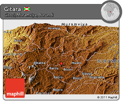 Physical Panoramic Map of Gitara