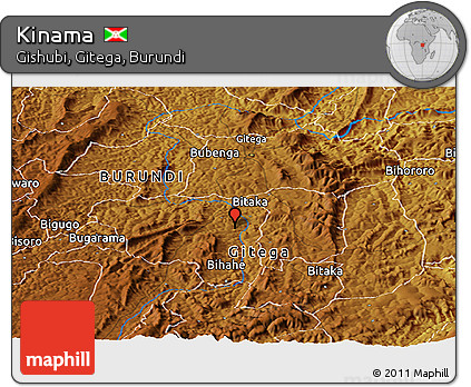 Physical Panoramic Map of Kinama