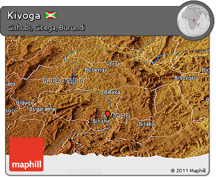 Physical Panoramic Map of Kivoga