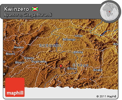 Physical Panoramic Map of Kwinzero
