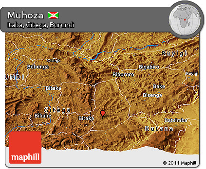 Physical Panoramic Map of Muhoza