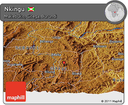 Physical Panoramic Map of Nkingu