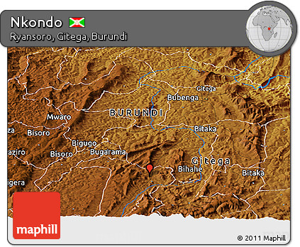 Physical Panoramic Map of Nkondo
