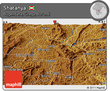 Physical Panoramic Map of Shatanya