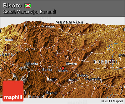 Physical Panoramic Map of Bisoro