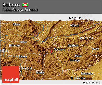 Physical Panoramic Map of Buhoro