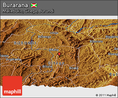 Physical Panoramic Map of Burarana