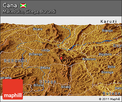Physical Panoramic Map of Cana