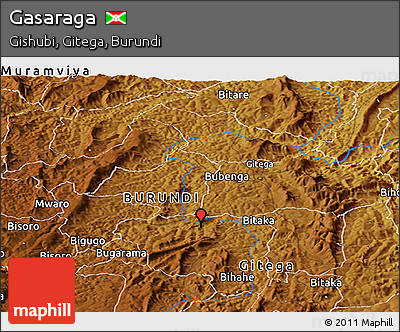 Physical Panoramic Map of Gasaraga
