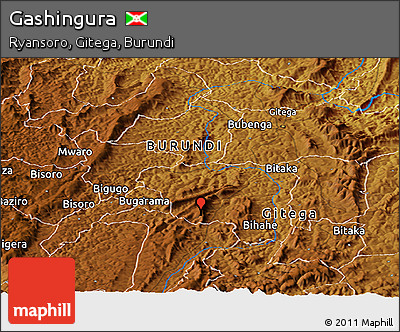 Physical Panoramic Map of Gashingura