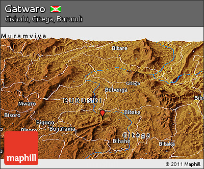Physical Panoramic Map of Gatwaro