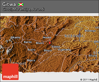 Physical Panoramic Map of Gitwa