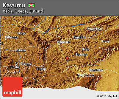 Physical Panoramic Map of Kavumu