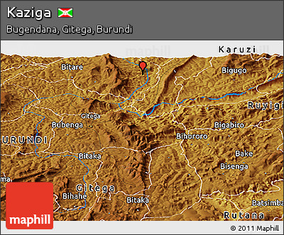 Physical Panoramic Map of Kaziga