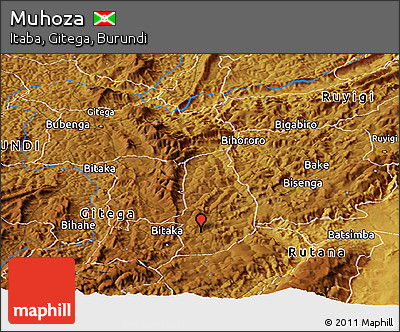 Physical Panoramic Map of Muhoza