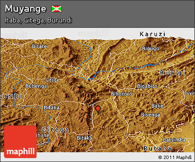 Physical Panoramic Map of Muyange