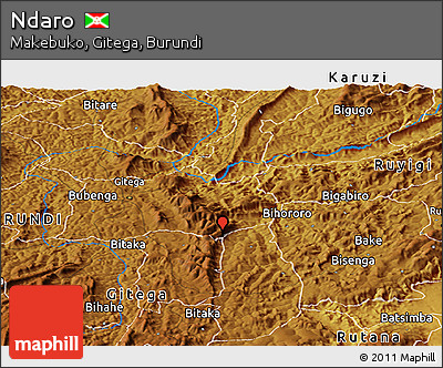 Physical Panoramic Map of Ndaro