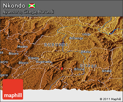 Physical Panoramic Map of Nkondo