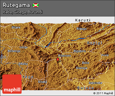 Physical Panoramic Map of Rutegama