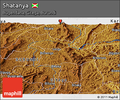 Physical Panoramic Map of Shatanya