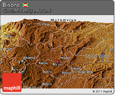 Physical Panoramic Map of Bisoro