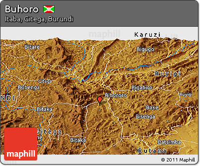 Physical Panoramic Map of Buhoro